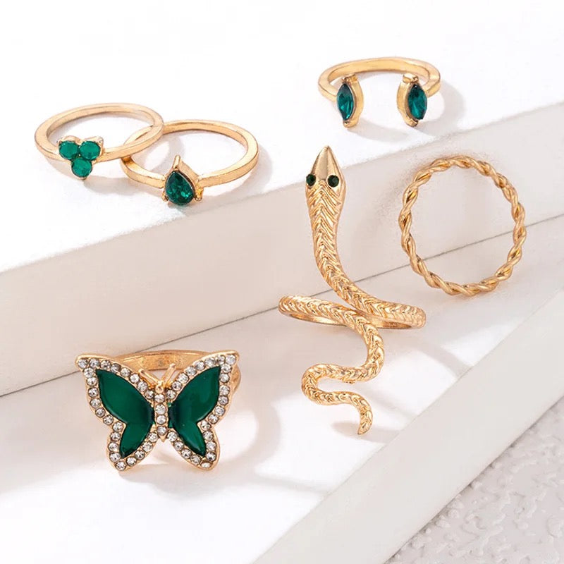 Emerald Ring Set