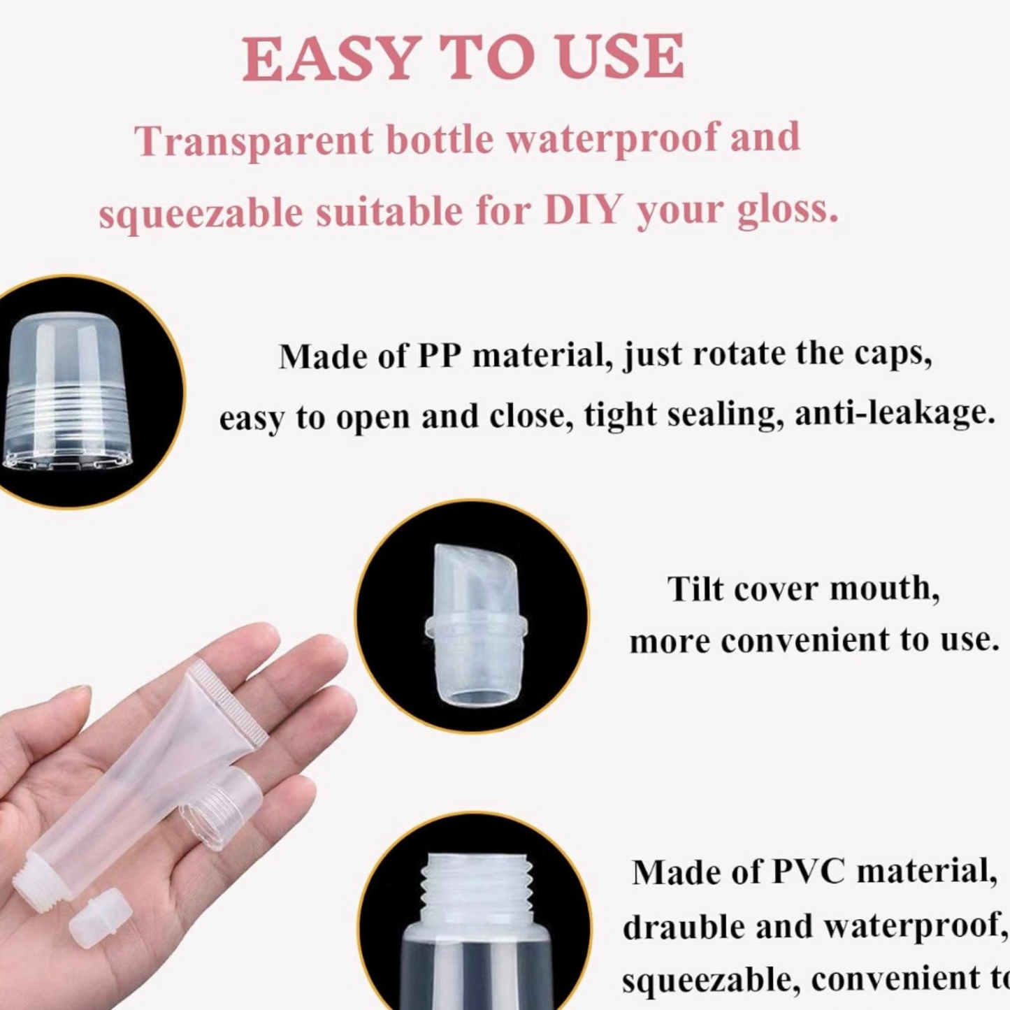 Empty Lip Gloss Tubes